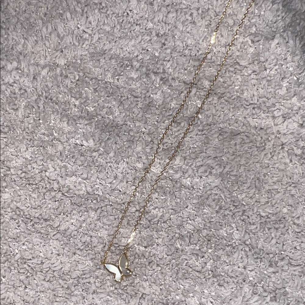 gold butterfly necklace